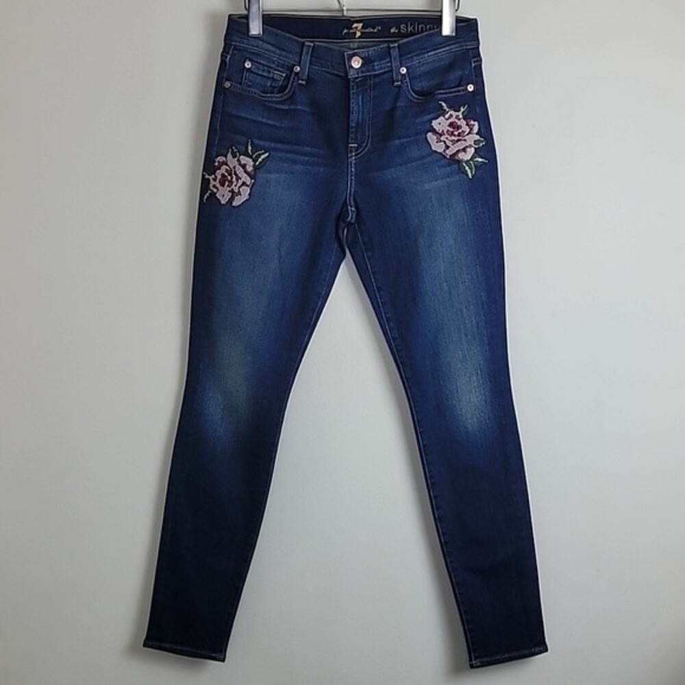 For all mankind the Skinny mid rise blue jean Sz 29